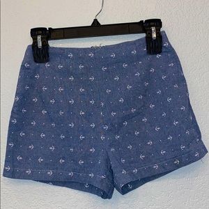 High Waisted Anchor Shorts